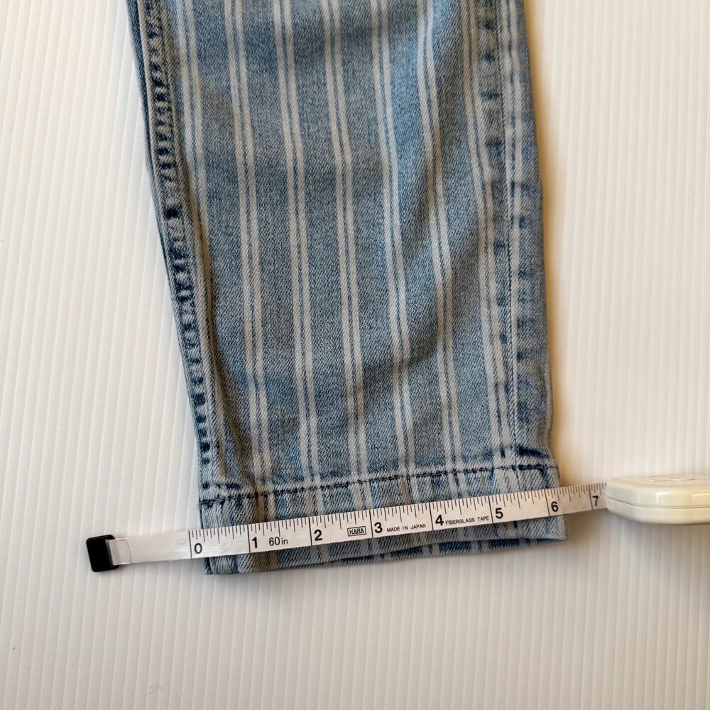 Anthropologie Pilcro High Rise Slim Stripe Acid Wash Crop Jeans 29 Nautical Euro - Picture 10 of 16